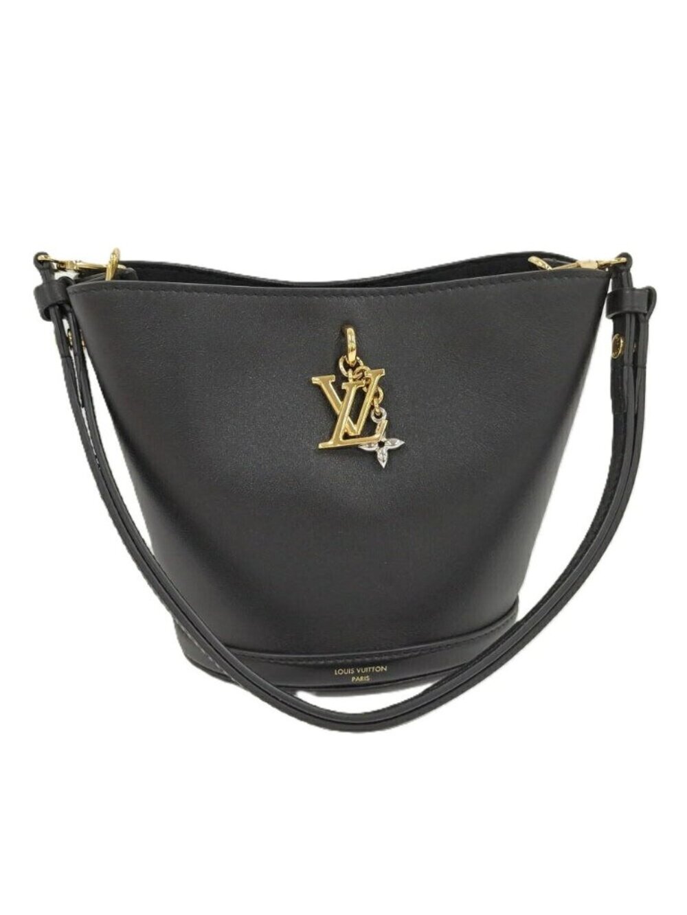 Louis Vuitton LV Blue Hobo Mini Shoulder Bag Leather Black